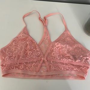 Pink Sheer Lace Aerie Bralette